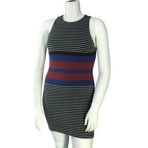 Amanda Uprichard Womens Size M Dress Knit Bodycon Sleeveless Striped
